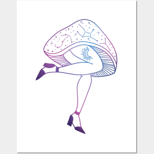 Mushroom lady Posters and Art